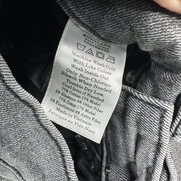 Everlane Women’s Black High-Rise Slim‎ Straight Minimalist Jean W23-25/L27.6 - Picture 6 of 11